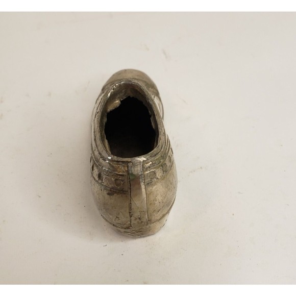 Vintage 1950s Pin Cushion Silver Tone Metal Men's Oxford Shoe Made in Japan - Picture 5 of 8